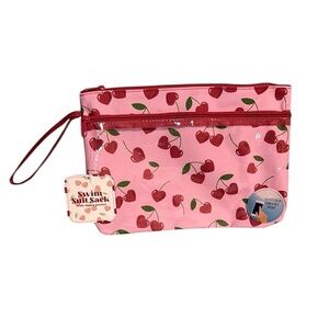 Highline Bedding Co. Cherry Print Swimsuit Sack - Touchscreen Compatible Pocket